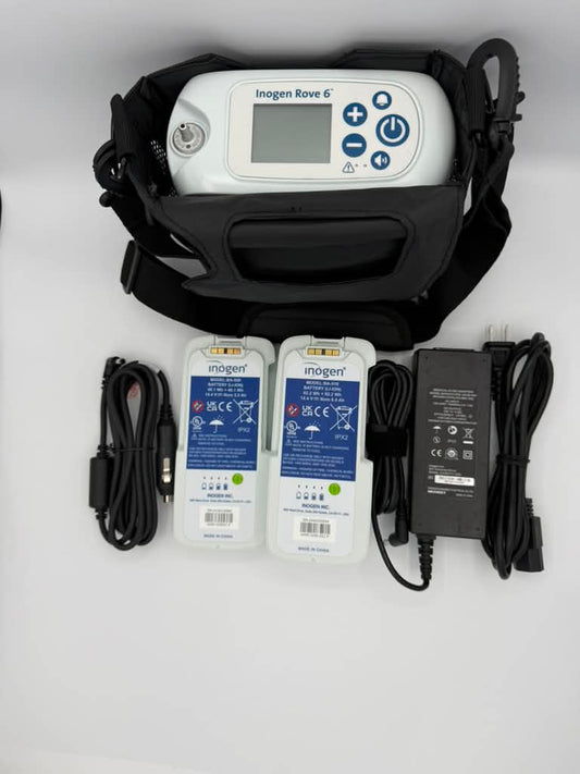 Inogen Rove 6 Package with single and double battery